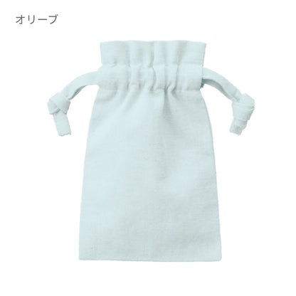 厚手コットンフリル巾着(SS) | ノベルティ(小物) | 1枚 | TP-0012 | サックスブルー