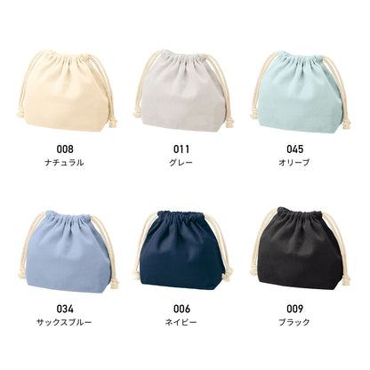 厚手コットンポーチ巾着(S) | ノベルティ(小物) | 1枚 | TP-0016 | ブラック