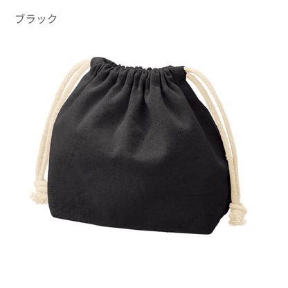 厚手コットンポーチ巾着(S) | ノベルティ(小物) | 1枚 | TP-0016 | ブラック