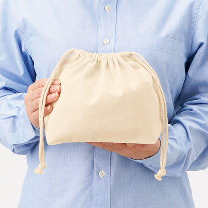 厚手コットンポーチ巾着(M) | ノベルティ(小物) | 1枚 | TP-0017 | オリーブ