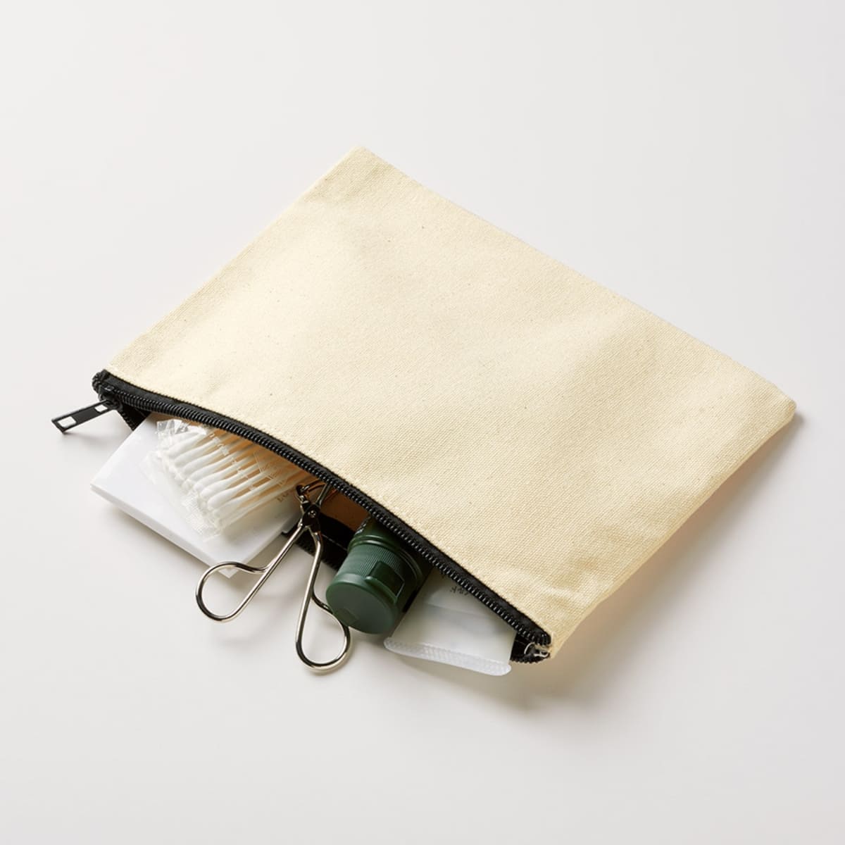 キャンバスフラットポーチ（Ｍ） | ノベルティ(小物) | 1枚 | TR-0823 | スモークブルー