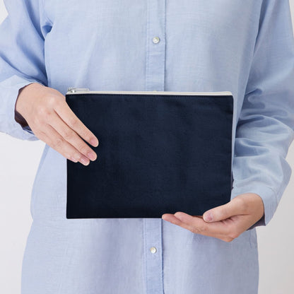 キャンバスフラットポーチ（Ｍ） | ノベルティ(小物) | 1枚 | TR-0823 | ブラック