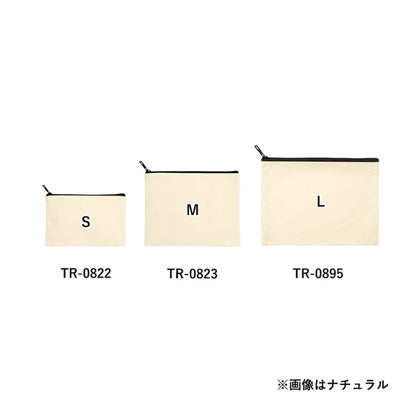 キャンバスフラットポーチ（Ｍ） | ノベルティ(小物) | 1枚 | TR-0823 | スモークブルー