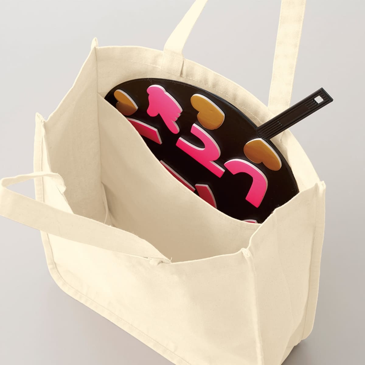 キャンバスホリデースクエアトート仕切りポケット付ver.2 | ノベルティ(小物) | 1枚 | TR-1343 | スモークブルー