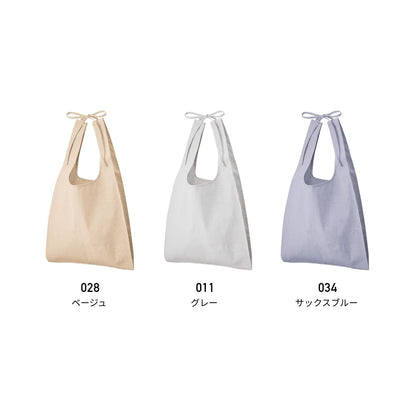 シャンブリック紐付マルシェバッグ | ノベルティ(小物) | 1枚 | TR-1356 | サックスブルー