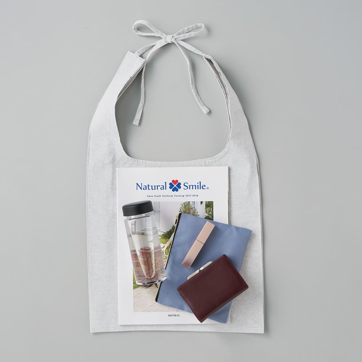 シャンブリック紐付マルシェバッグ | ノベルティ(小物) | 1枚 | TR-1356 | グレー