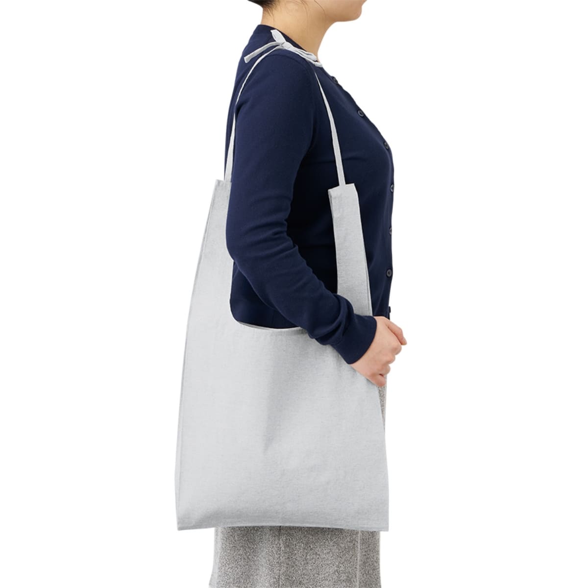 シャンブリック紐付マルシェバッグ | ノベルティ(小物) | 1枚 | TR-1356 | ベージュ