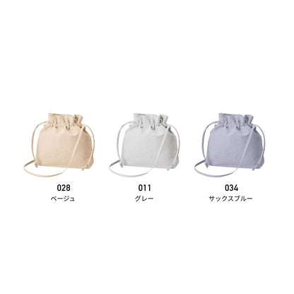 シャンブリック巾着ショルダーバッグ | ノベルティ(小物) | 1枚 | TR-1357 | グレー
