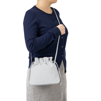 シャンブリック巾着ショルダーバッグ | ノベルティ(小物) | 1枚 | TR-1357 | グレー