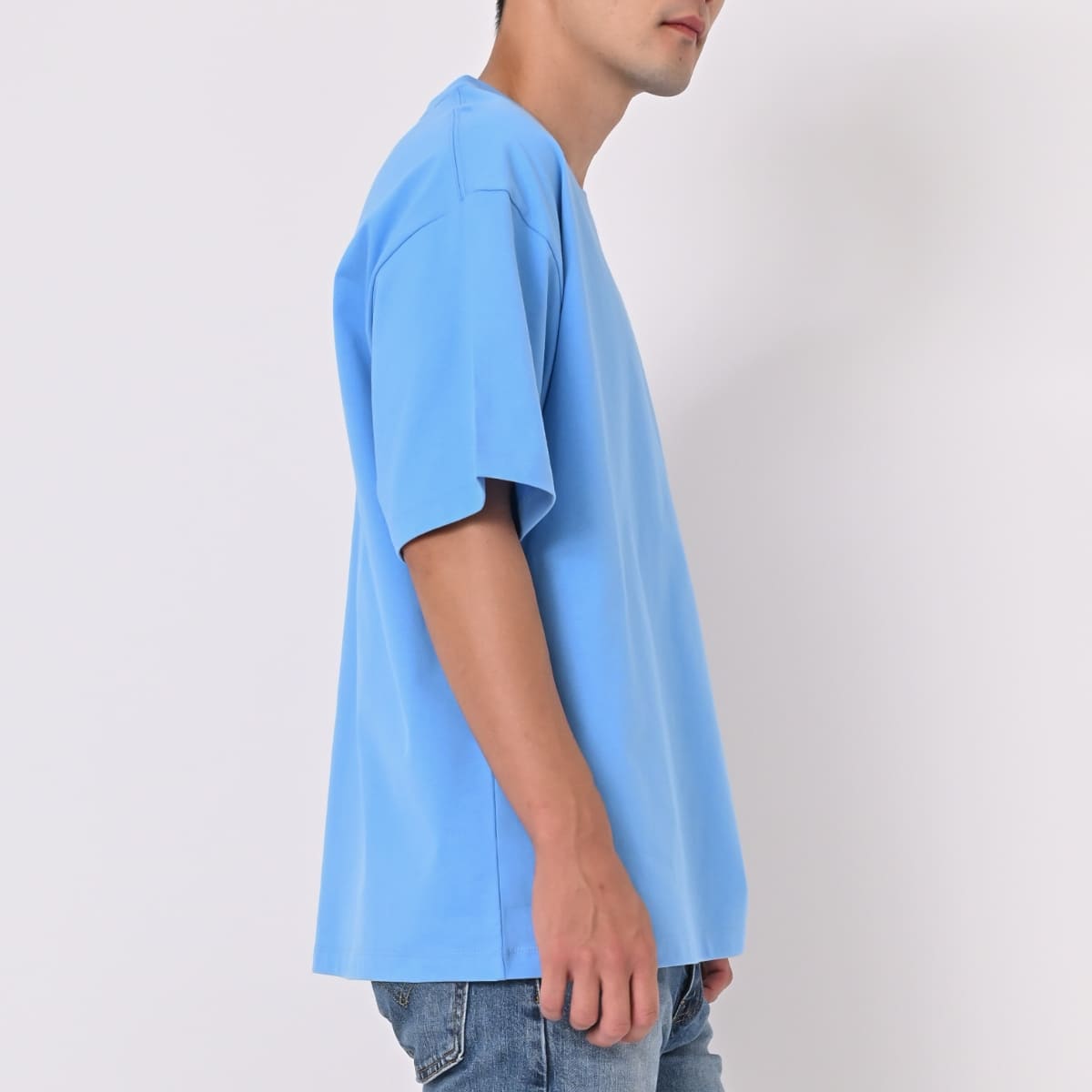 6.5オンス ファインジャージー ボックスシルエット Tシャツ | メンズ | 1枚 | 1108-01 | サックス