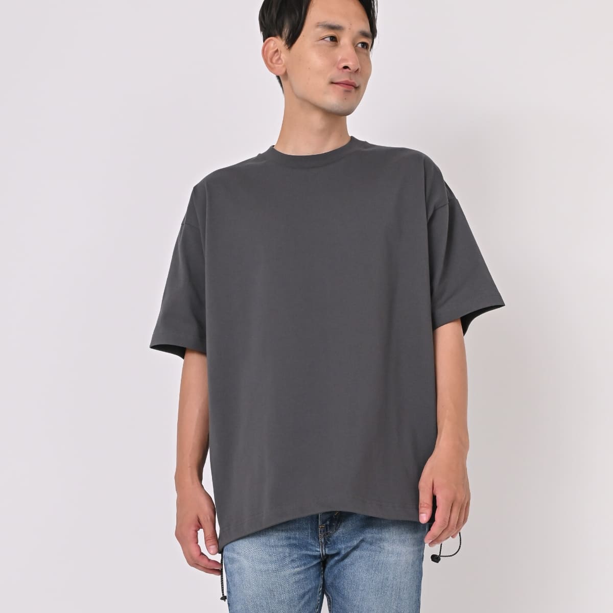 6.5オンス ファインジャージー リラックスフィット Tシャツ（裾ドロー