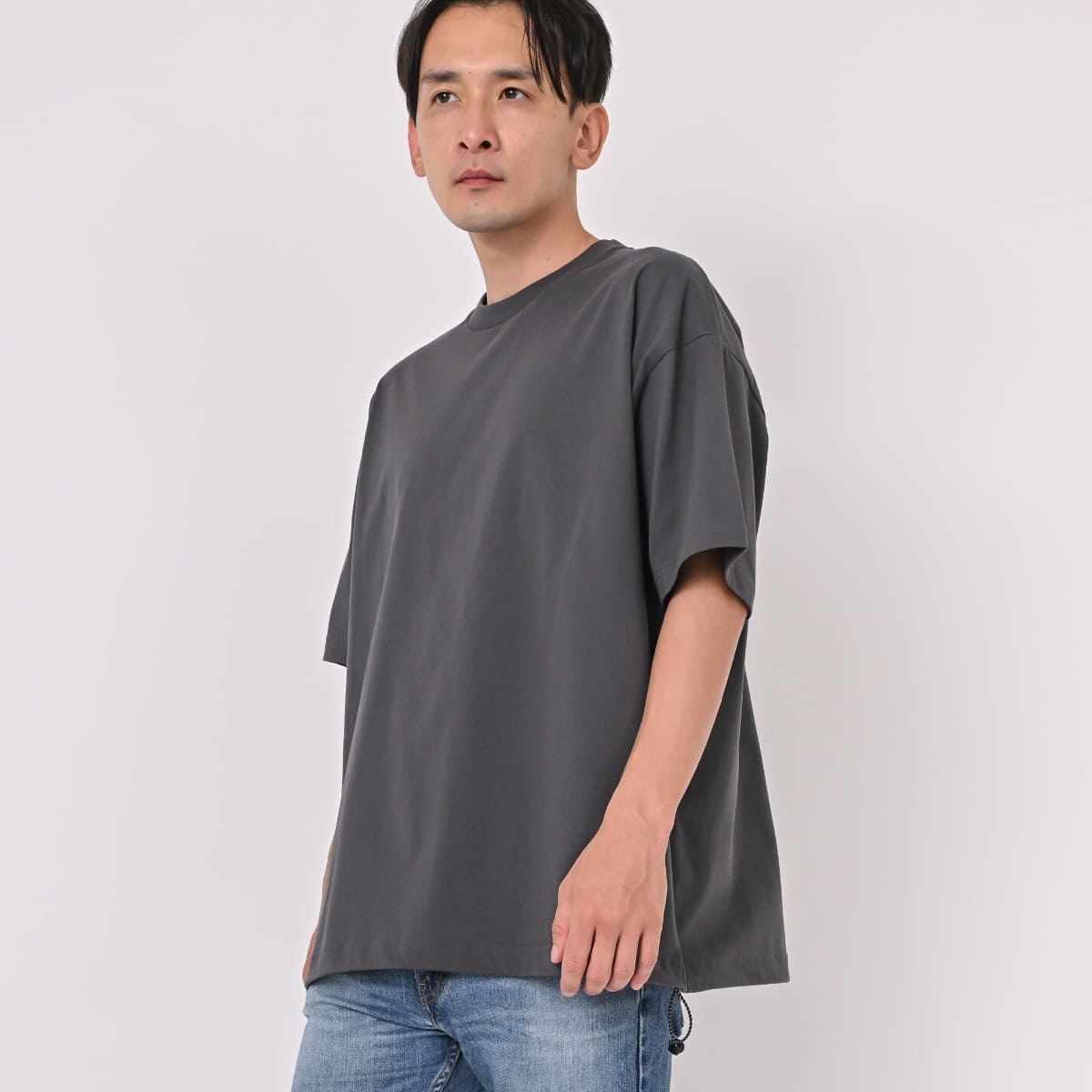 6.5オンス ファインジャージー リラックスフィット Tシャツ（裾ドロー