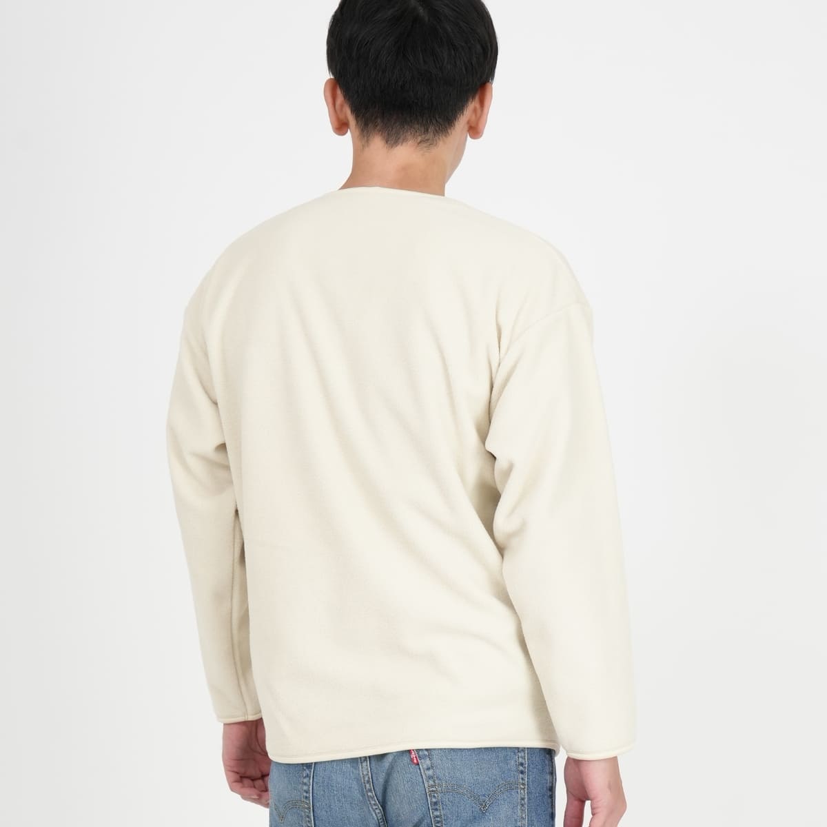 マイクロフリース クルーネック シャツ（一重） | メンズ | 1枚 | 7098-01 | ネイビー