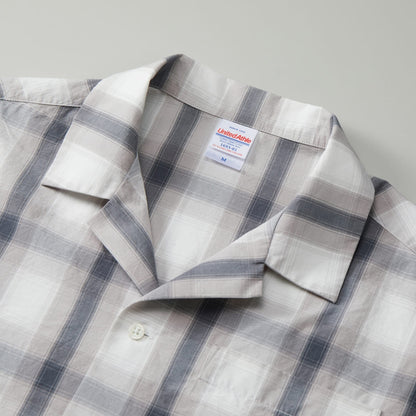 コットン オープンカラーショートスリーブ シャツ | メンズ | 1枚 | 1693-01 | ブラック/ホワイト