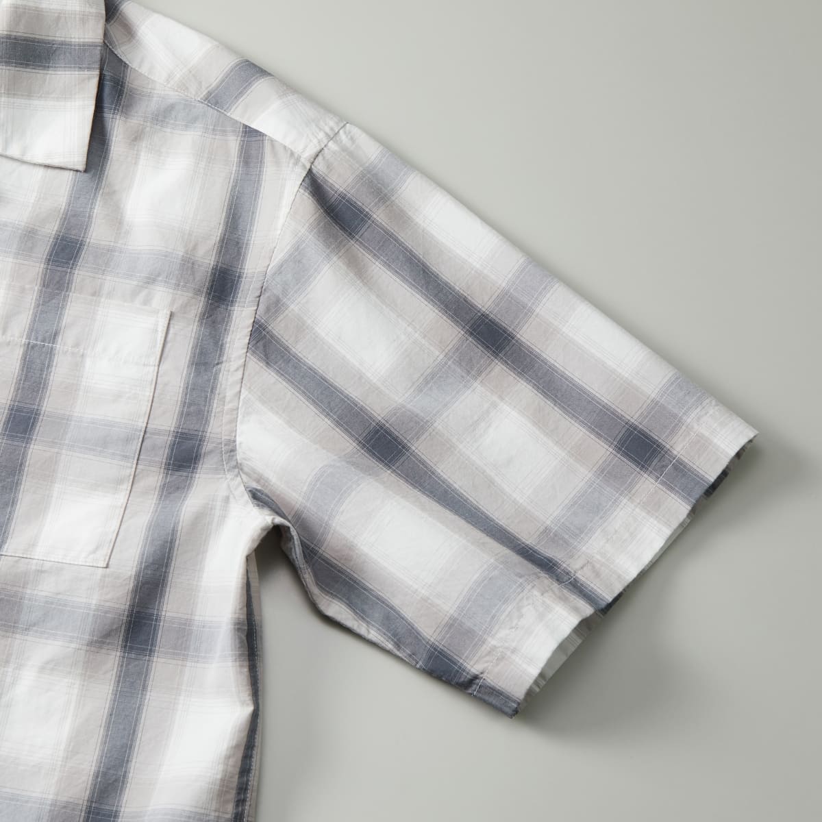 コットン オープンカラーショートスリーブ シャツ | メンズ | 1枚 | 1693-01 | ブラック/ホワイト