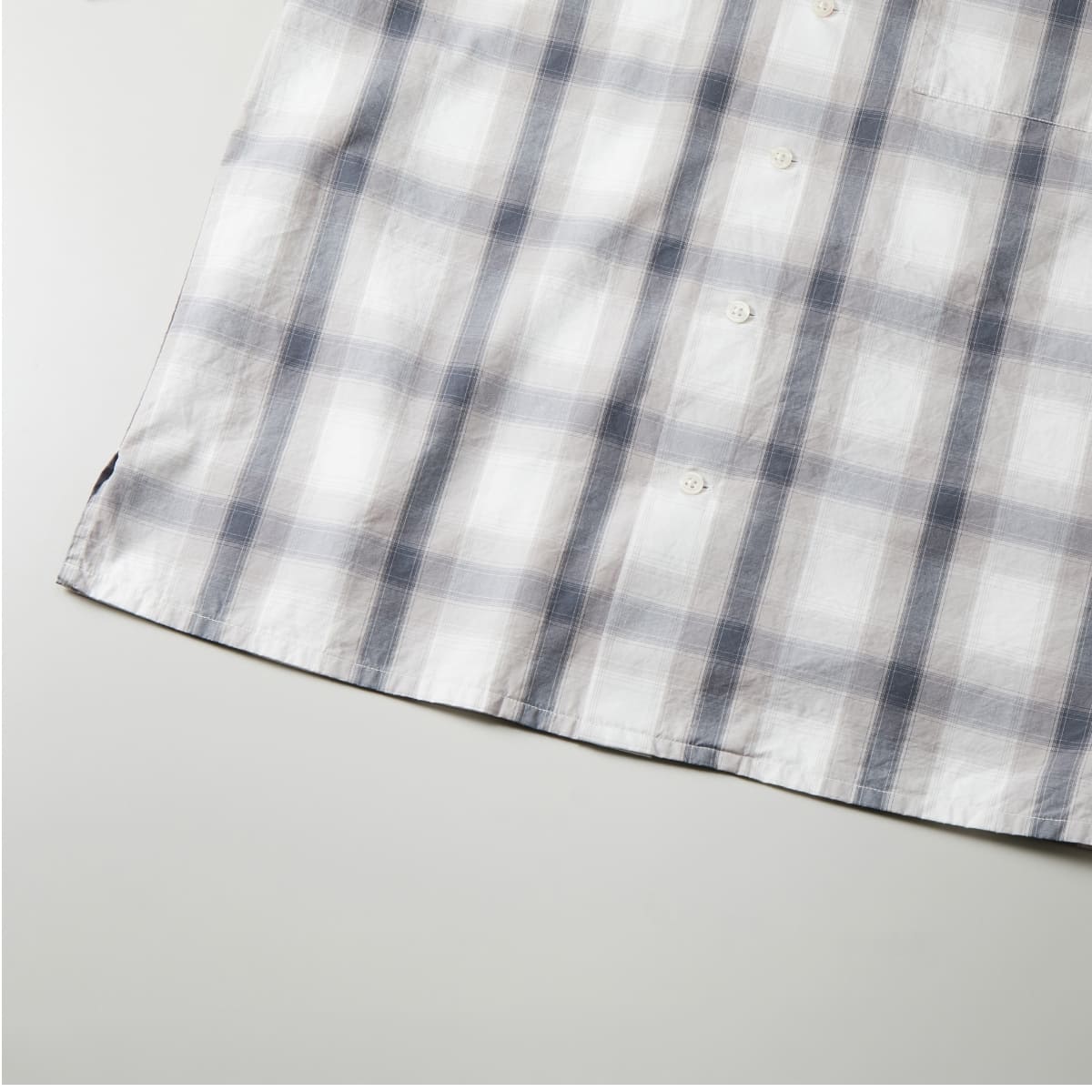 コットン オープンカラーショートスリーブ シャツ | メンズ | 1枚 | 1693-01 | ブラック/ホワイト