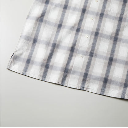 コットン オープンカラーショートスリーブ シャツ | メンズ | 1枚 | 1693-01 | ブラック/ホワイト