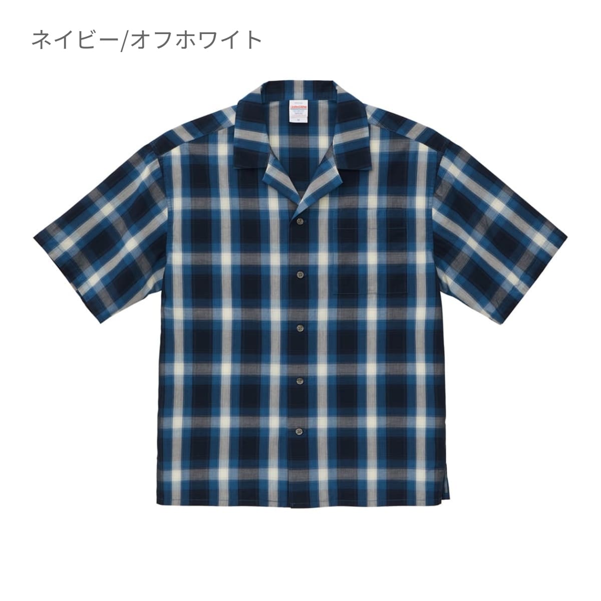 コットン オープンカラーショートスリーブ シャツ | メンズ | 1枚 | 1693-01 | ブラック/ホワイト