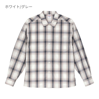 コットン ロングスリーブ シャツ | メンズ | 1枚 | 1694-01 | ブラック/ホワイト