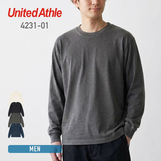 6.2オンス オープンエンド フェードウォッシュ ロングスリーブ Tシャツ（2.1インチリブ） | メンズ | 1枚 | 4231-01 | フェードグレー