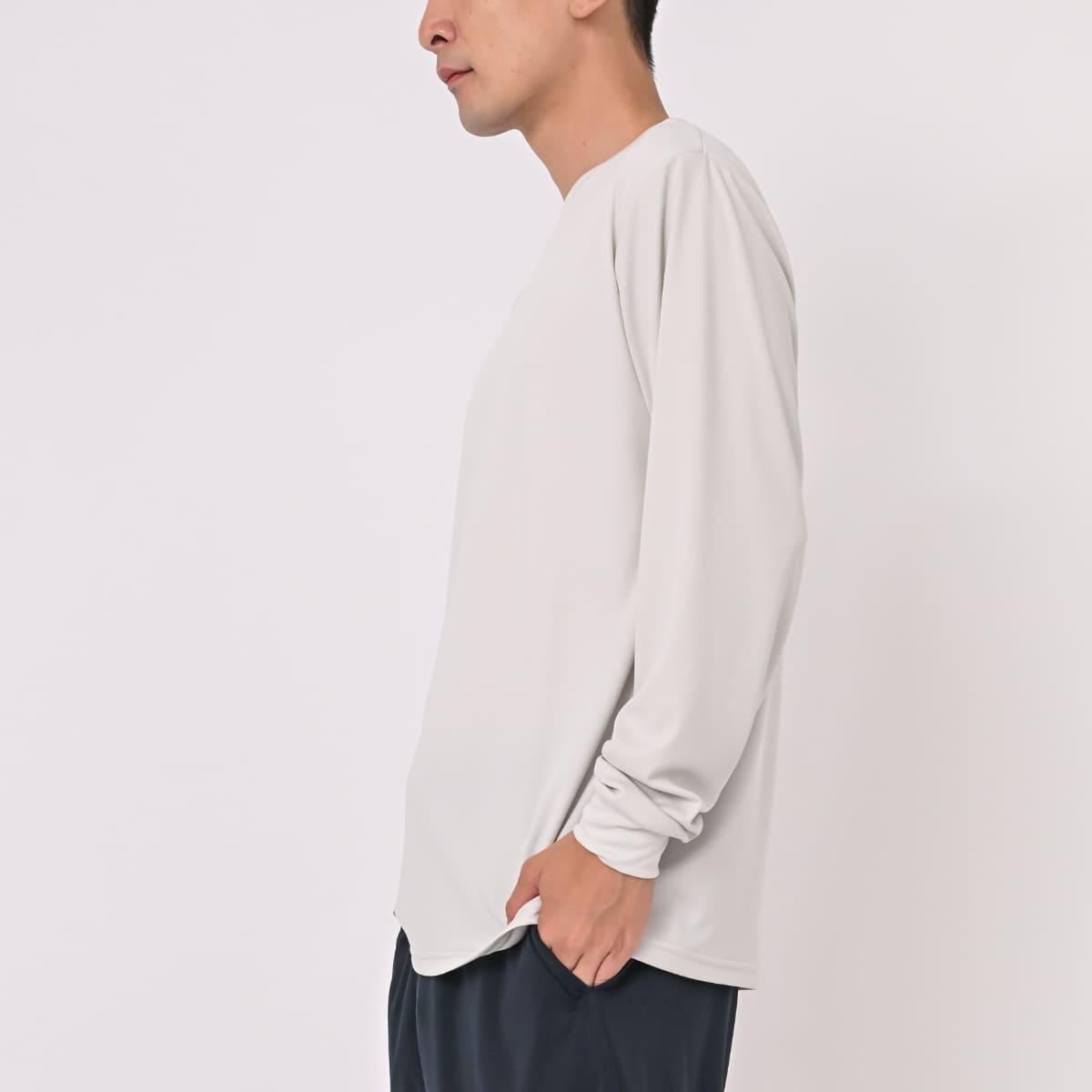 4.4オンス ドライスムース リサイクルポリエステル ロングスリーブ Tシャツ | メンズ | 1枚 | 5709-01 | グレイッシュパープル