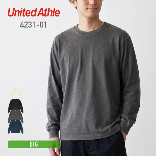 6.2オンス オープンエンド フェードウォッシュ ロングスリーブ Tシャツ（2.1インチリブ） | ビッグサイズ | 1枚 | 4231-01 | フェードグレー