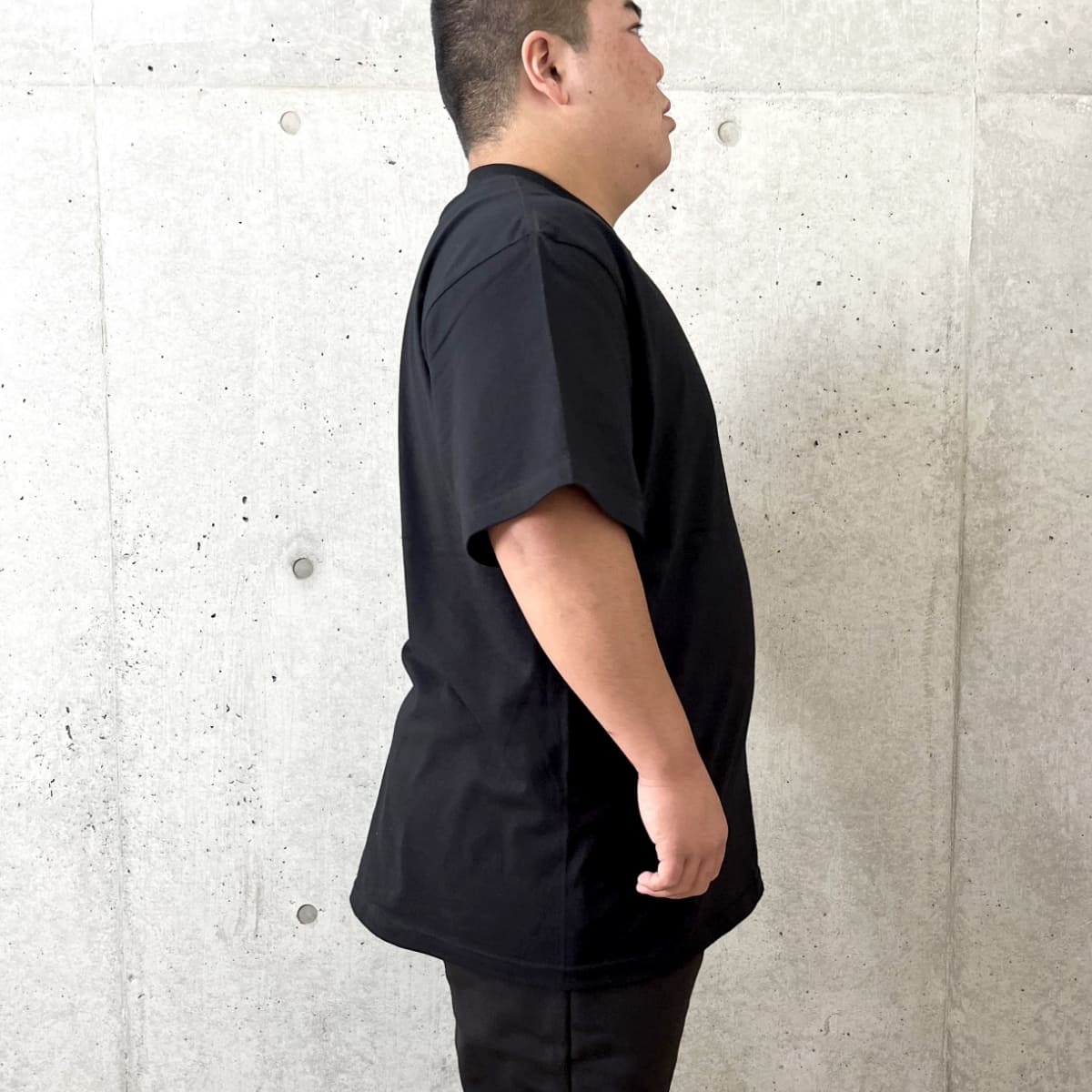 ATON  Tシャツ 五分袖 ブラック 試着のみ 無地 Tシャツ 5分袖 オーバーサイズ メンズ レディース ユニセックス