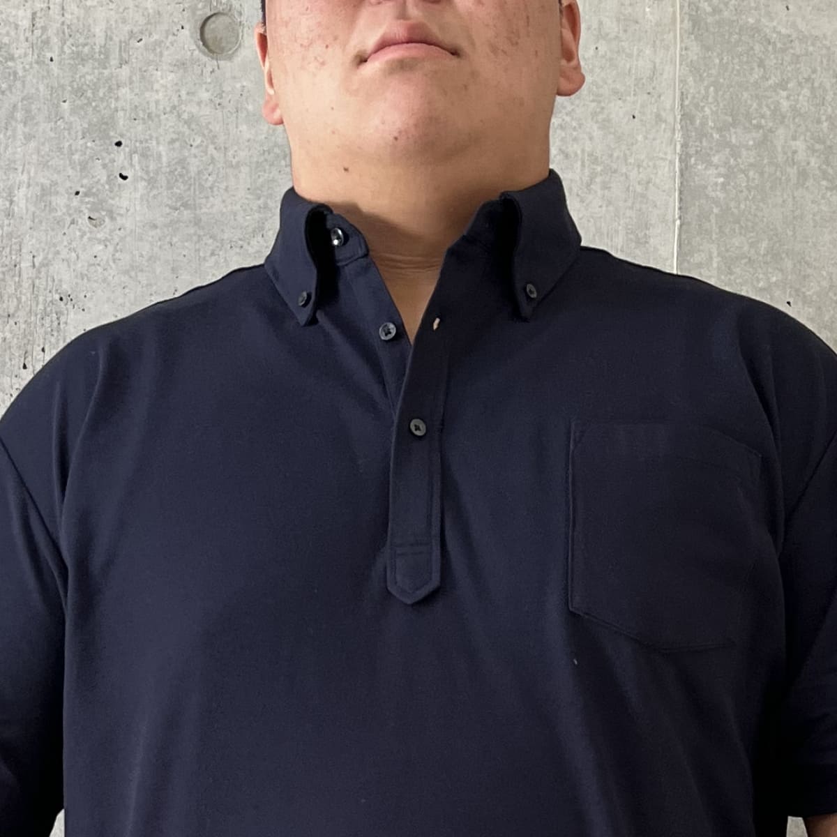 5.3オンスドライCVCポロシャツ（ボタンダウン）（ポケット付） | ビッグサイズ | 1枚 | 5051-01 | ネイビー