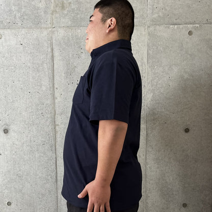 5.3オンスドライCVCポロシャツ（ボタンダウン）（ポケット付） | ビッグサイズ | 1枚 | 5051-01 | OX　ブルー