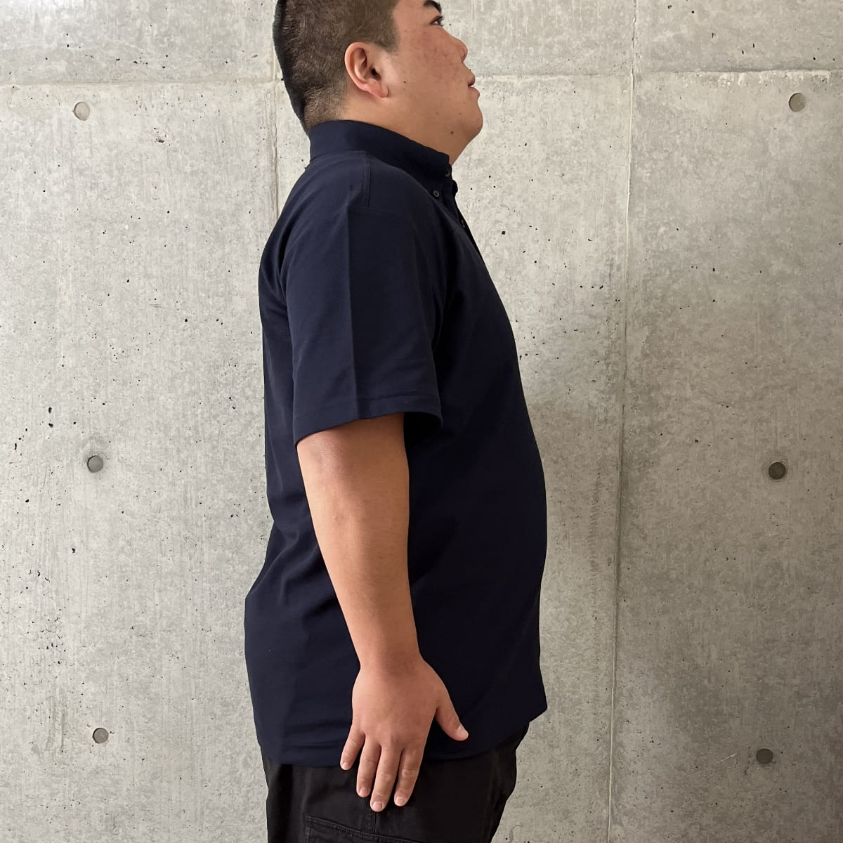 5.3オンスドライCVCポロシャツ（ボタンダウン）（ポケット付） | ビッグサイズ | 1枚 | 5051-01 | ネイビー