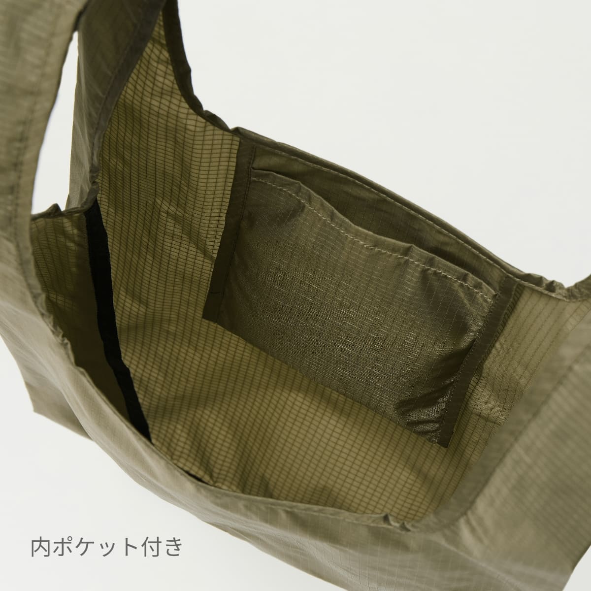 ライトナイロン リップストップ マルシェバッグ（パッカブル） | ノベルティ(小物) | 1枚 | 1423-01 | ミントグリーン