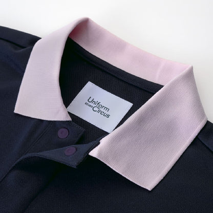 ユニセックスポロシャツ（ポリジン加工） | 介護服（福祉・ケア） | 1枚 | BKB4502 | ネイビー×グレー