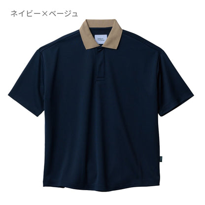 ユニセックスポロシャツ（ポリジン加工） | 介護服（福祉・ケア） | 1枚 | BKB4502 | ネイビー×ピンク