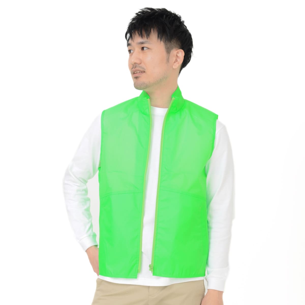 ベーシックカラーベスト | メンズ | 1枚 | 00008-NEV | グリーン