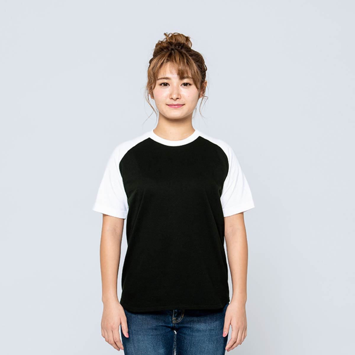 5.6オンス ヘビーウェイトラグランTシャツ | メンズ | 1枚 | 00106-CRT | 杢グレー×ブラック