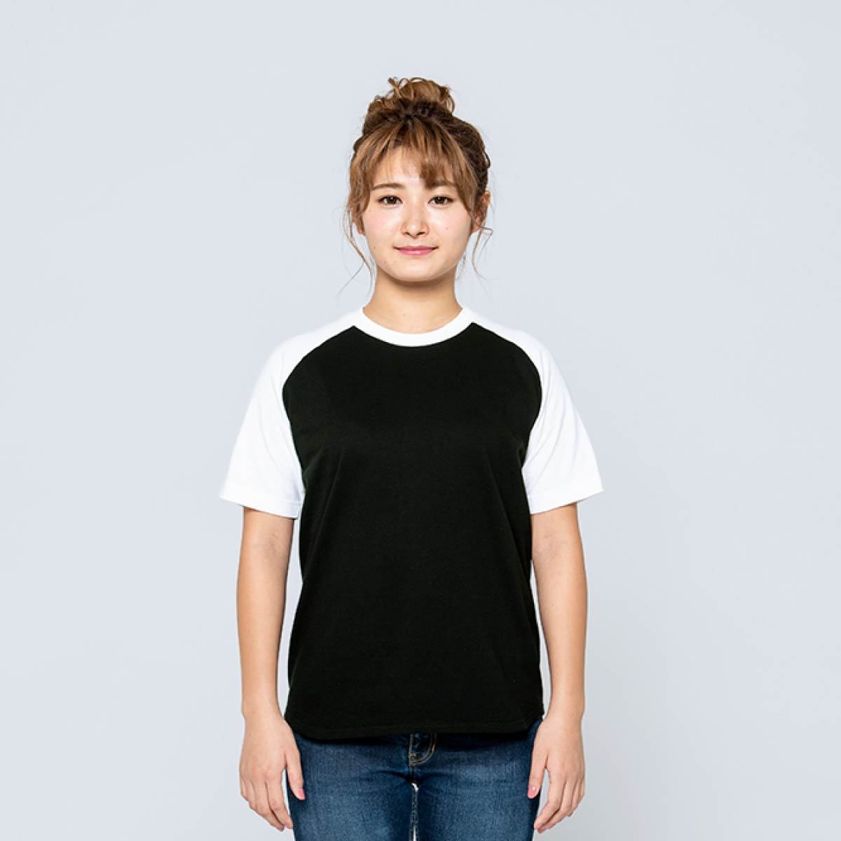 5.6オンス ヘビーウェイトラグランTシャツ | メンズ | 1枚 | 00106-CRT | ホワイト×ブラック