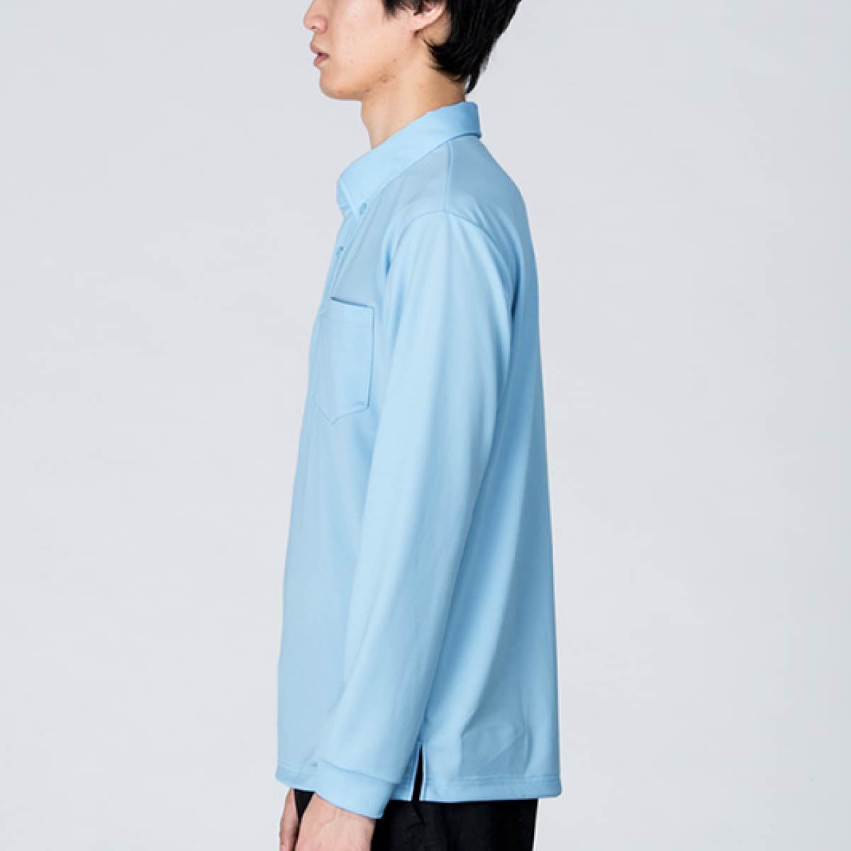 4.4オンス ドライボタンダウン長袖ポロシャツ | メンズ | 1枚 | 00314-ABL | ターコイズ