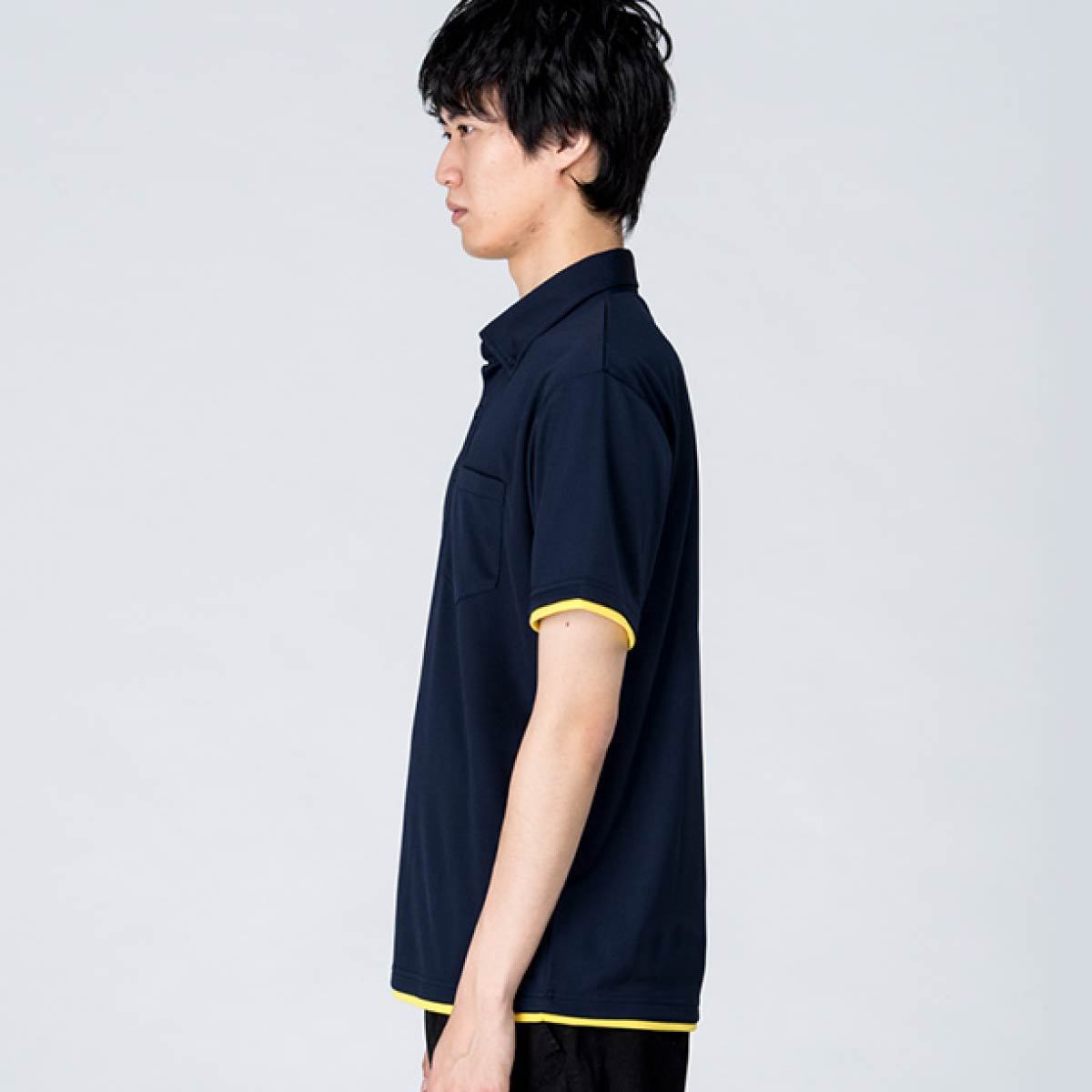 4.4オンス ドライレイヤードボタンダウンポロシャツ | ビッグサイズ | 1枚 | 00315-AYB | ホワイト×ロイヤルブルー