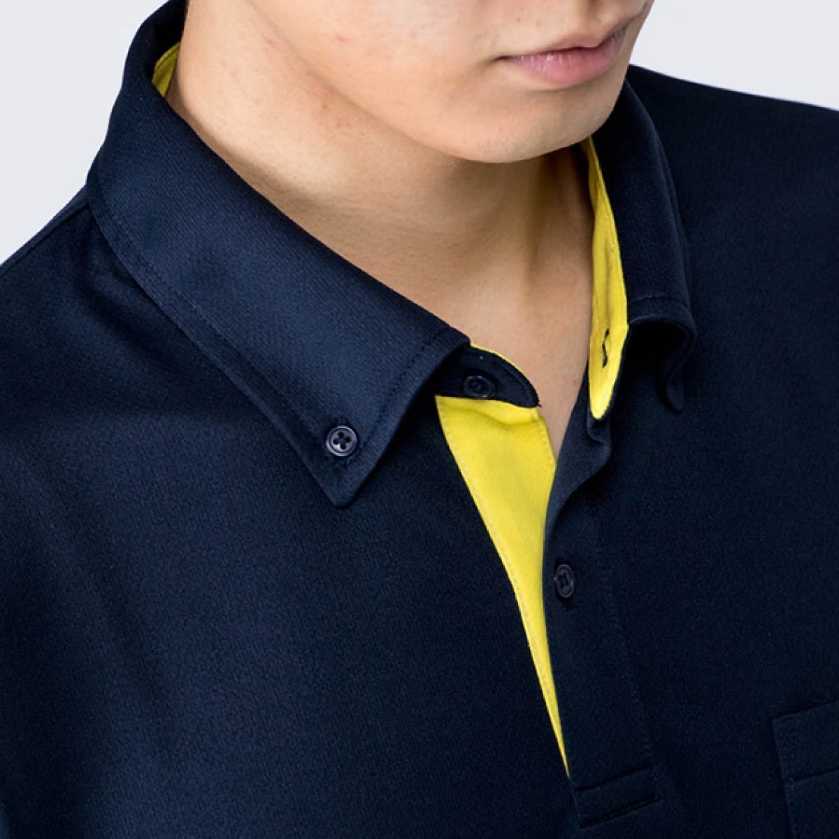 4.4オンス ドライレイヤードボタンダウンポロシャツ | ビッグサイズ | 1枚 | 00315-AYB | ホワイト×ロイヤルブルー