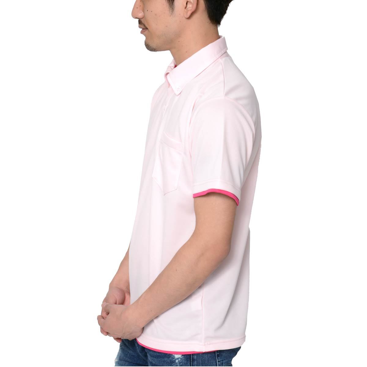 4.4オンス ドライレイヤードボタンダウンポロシャツ | ビッグサイズ | 1枚 | 00315-AYB | ホワイト×ロイヤルブルー