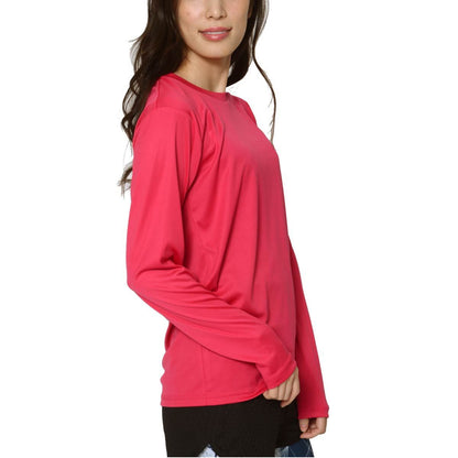 3.5オンス インターロックドライ長袖Tシャツ | メンズ | 1枚 | 00352-AIL | ホットピンク