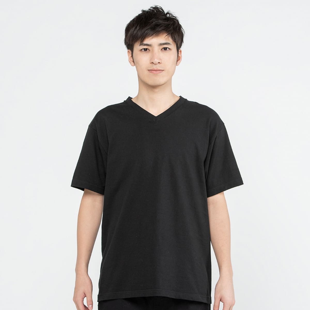 クルーネックTシャツ　M ブラック　グレー　5-1pazu_needles