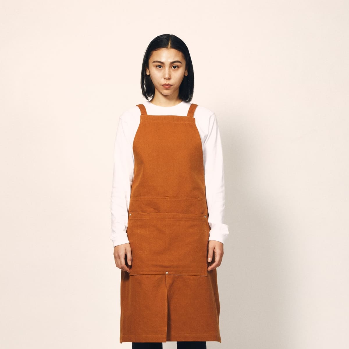 ウォッシュキャンバス エプロン（クロスタイプ） | ノベルティ(小物) | 1枚 | 1384-01 | キャメル