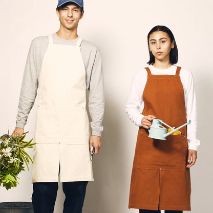 ウォッシュキャンバス エプロン（クロスタイプ） | ノベルティ(小物) | 1枚 | 1384-01 | キャメル