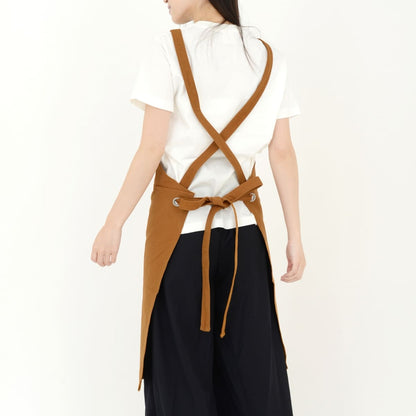 ウォッシュキャンバス エプロン（クロスタイプ） | ノベルティ(小物) | 1枚 | 1384-01 | キャメル