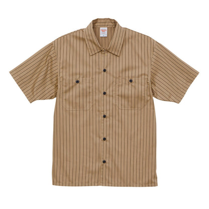 T/C ストライプ ワークシャツ | メンズ | 1枚 | 1781-01 | オーカー/ブラウン
