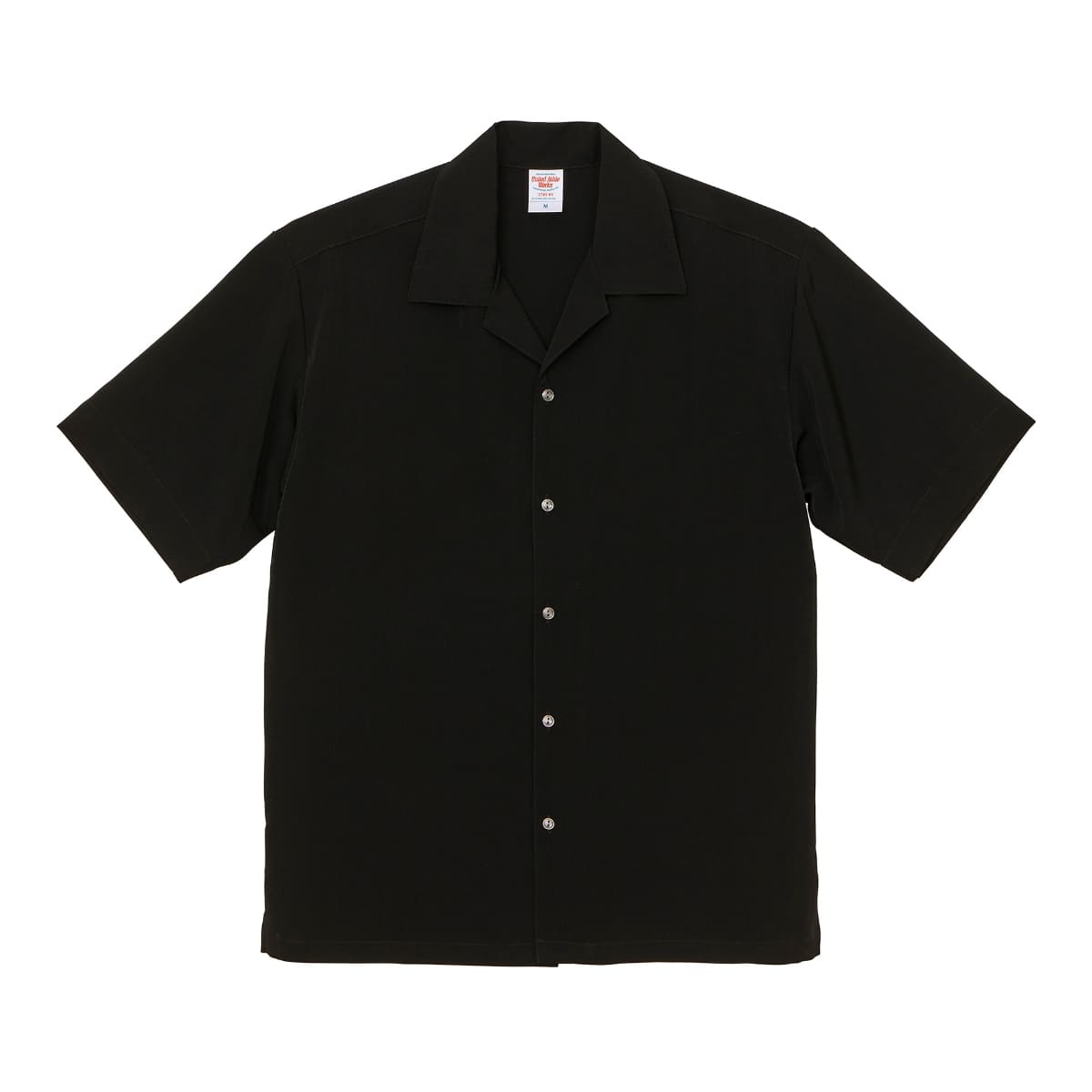 シルキー オープンカラー シャツ | ビッグサイズ | 1枚 | 1785-01 | ブラック