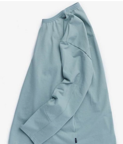 BACK LINE ダブルネック長袖ロングTシャツ | メンズ | 1枚 | WHTTP_BL | WHITE