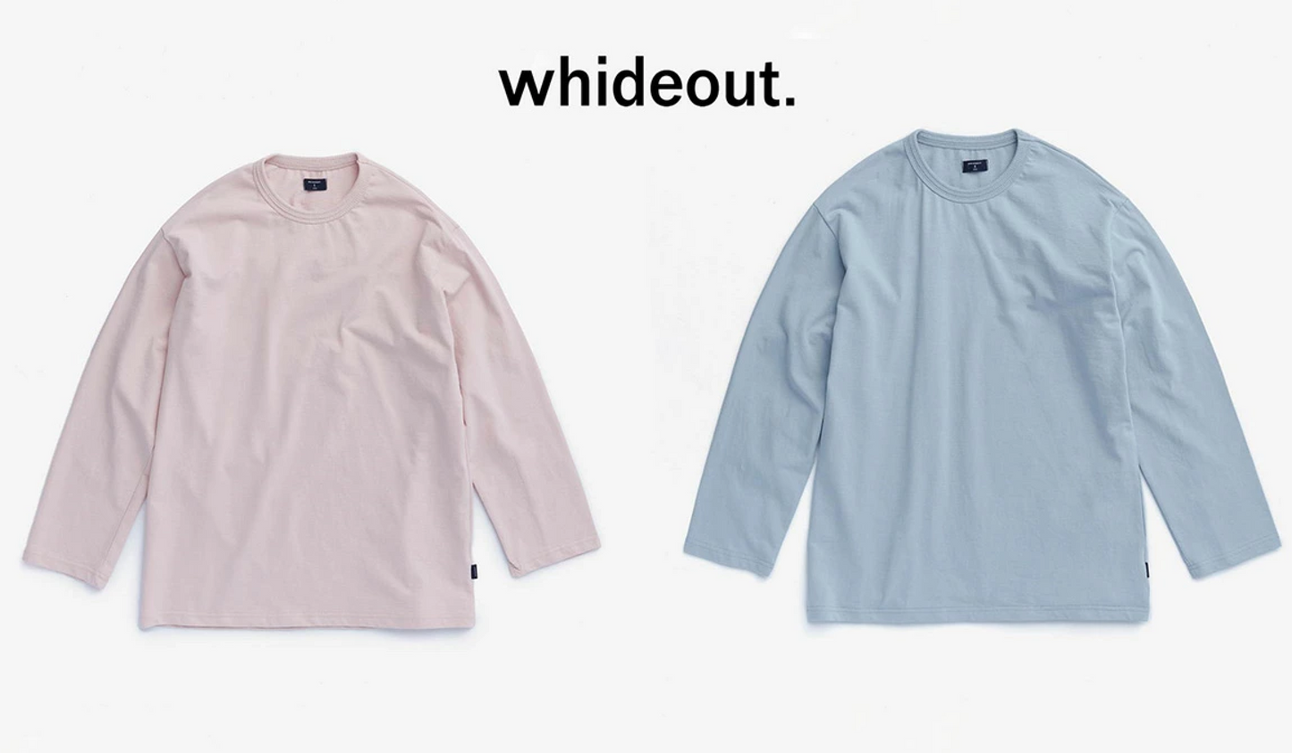 BACK LINE ダブルネック長袖ロングTシャツ | メンズ | 1枚 | WHTTP_BL | WHITE