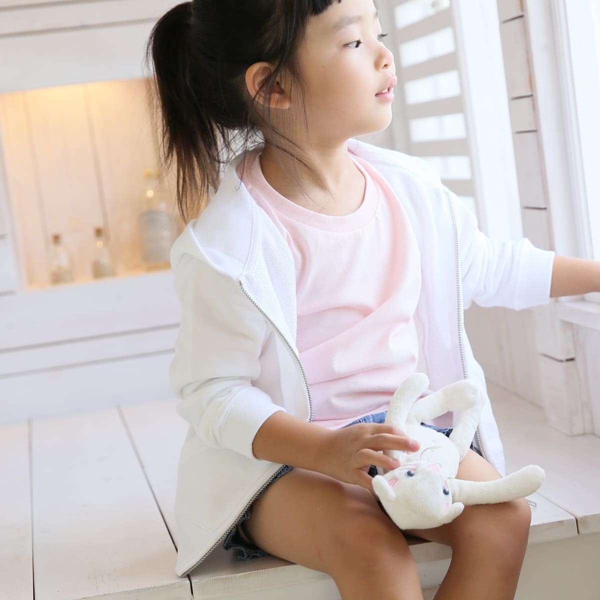 ジップアップライトパーカー | キッズ | 1枚 | 00217-MLZ | ケリーグリーン